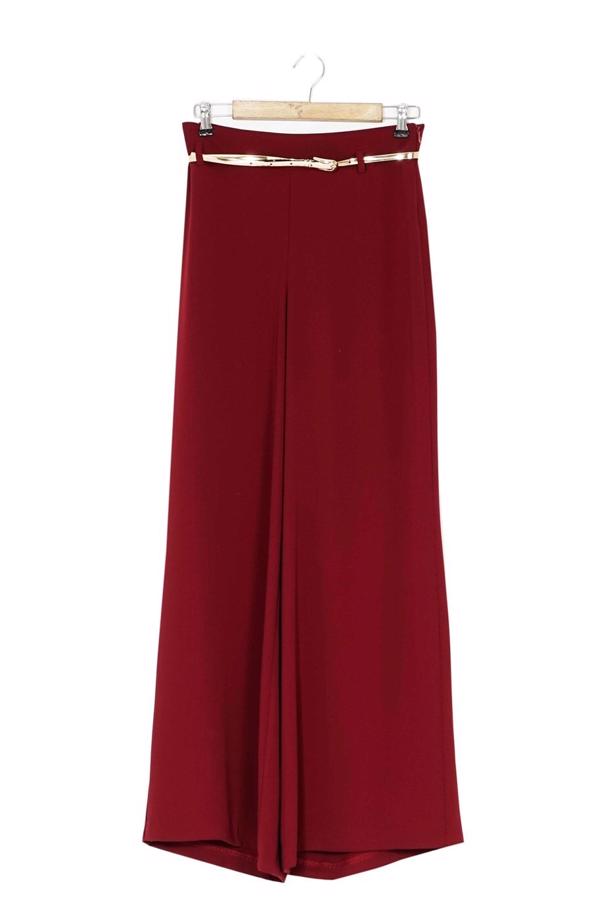 Hijab-Kleidung  T 4422 Mısra Yüksek Bel Bol Paça Pantolon - TRENDTESETTÜR