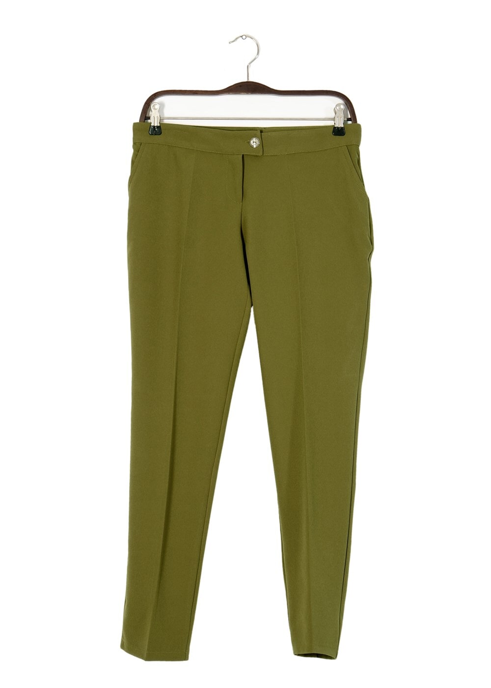 Tesettür giyim YEŞİL T 4461 Mısra Cepli Dar Pantolon