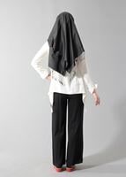 Tesettür giyim SİYAH T 4510 Mısra Cep Detaylı Bol Kesim Pantolon