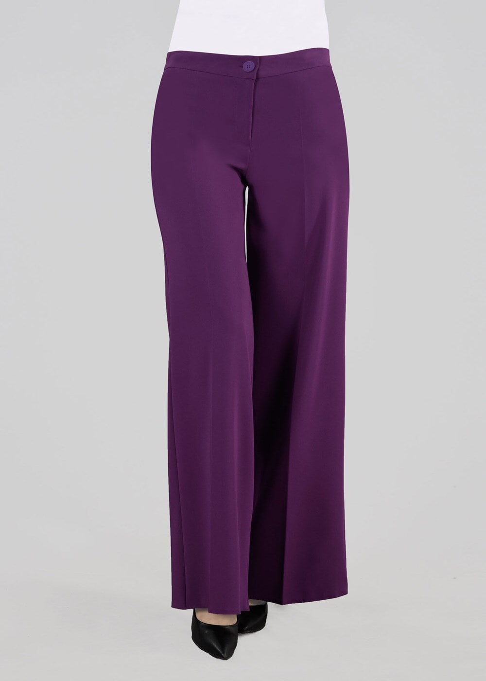 Tesettür giyim MÜRDÜM T 4512 Mısra Cepli Bol Paça Pantolon