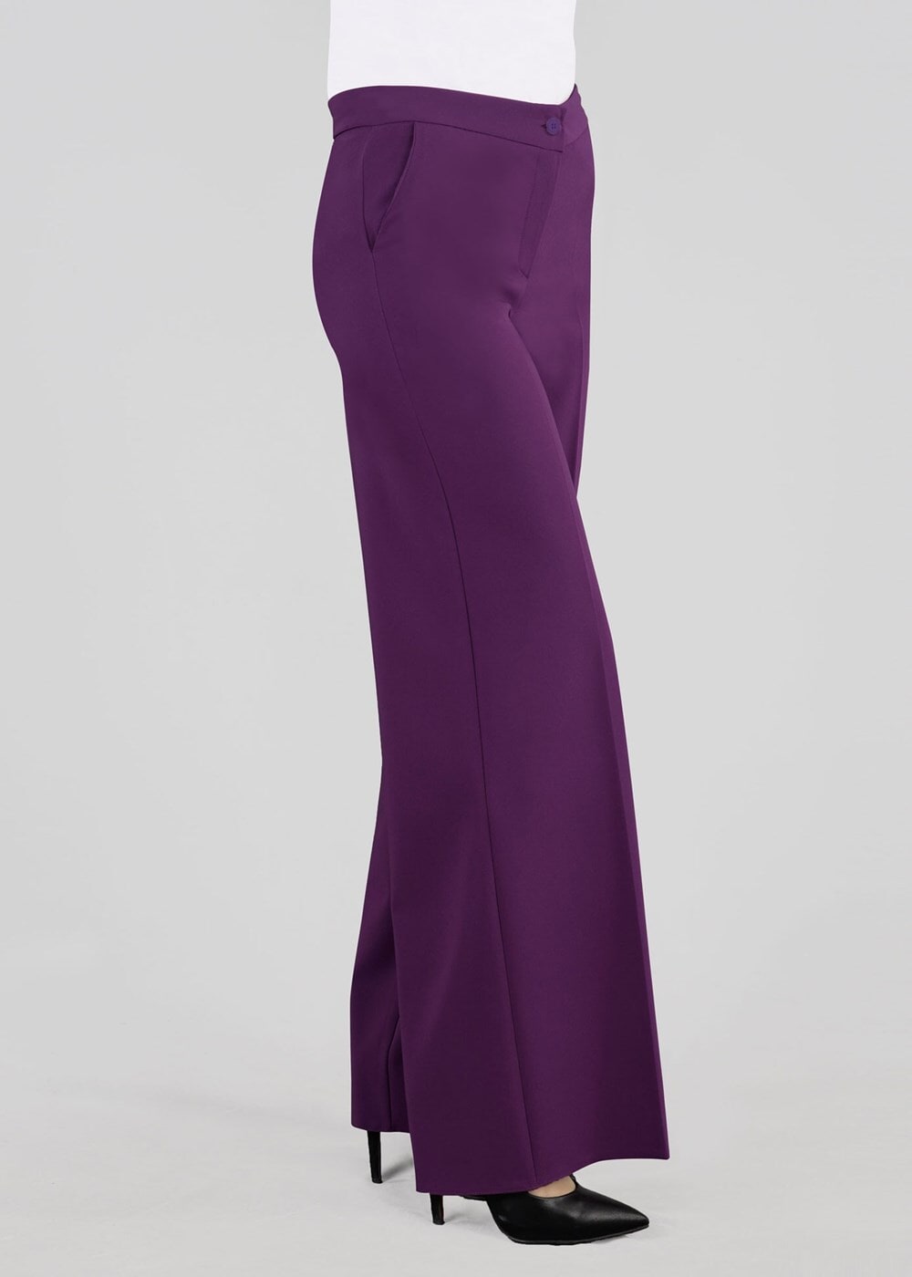 Tesettür giyim MÜRDÜM T 4512 Mısra Cepli Bol Paça Pantolon