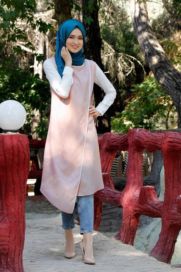 Hijab-Kleidung  T 7475 Mısra Biyeli Kolsuz Yelek - TRENDTESETTÜR