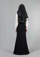 Tesettür giyim KREM HAKİM YAKA AKSESUARLI BLUZ 8017