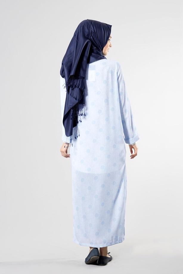 Vêtements hijab  POLKA DOTTED LONG JACKET 8195  - TRENDTESETTÜR