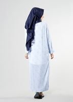Vêtements hijab BLEU VESTE LONGUE POIS 8195