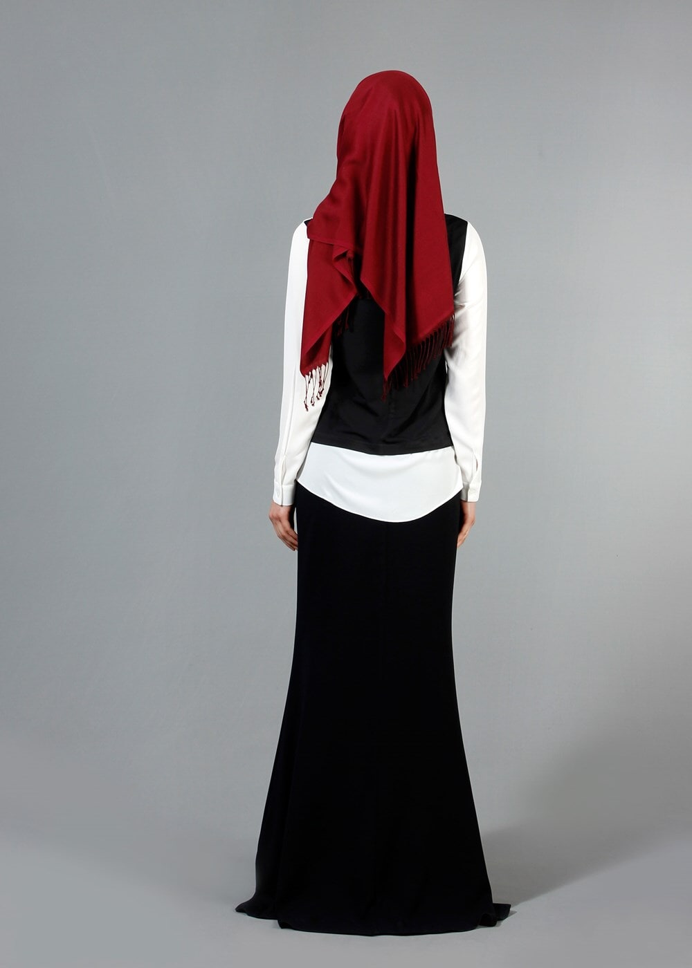 Tesettür giyim EKRU DESENLİ BLUZ 544-1 