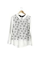 Tesettür giyim EKRU DESENLİ BLUZ 544-1 