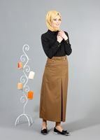 Vêtements hijab NOIR T 1134 Mataş  Erkek Yaka Pelerinli Bluz