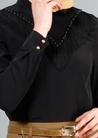 Vêtements hijab NOIR T 1134 Mataş  Erkek Yaka Pelerinli Bluz