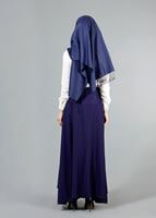 Vêtements hijab BLANC CHEMISIER À FRANGES T 1134