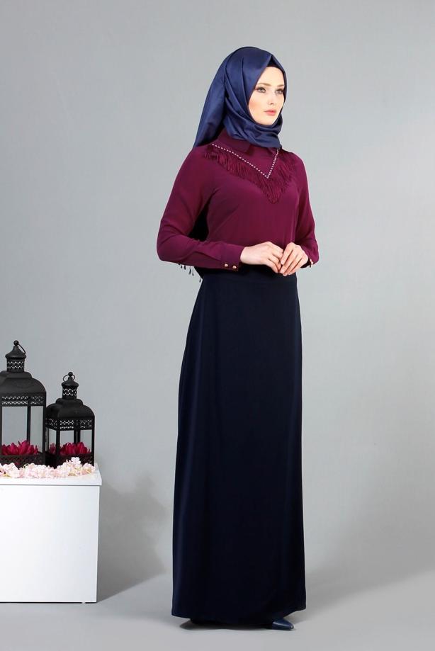 Vêtements hijab  FRINGE DETAILED BLOUSE T 1134 - TRENDTESETTÜR