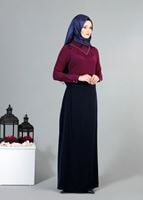 Vêtements hijab FUCHSIA CHEMISIER À FRANGES T 1134