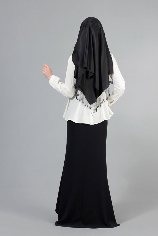 Vêtements hijab  T 1146 Mataş Kolyeli Bluz - TRENDTESETTÜR