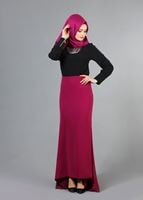 Vêtements hijab NOIR T 1150 Mataş  Bebe Yaka Kolyeli Bluz