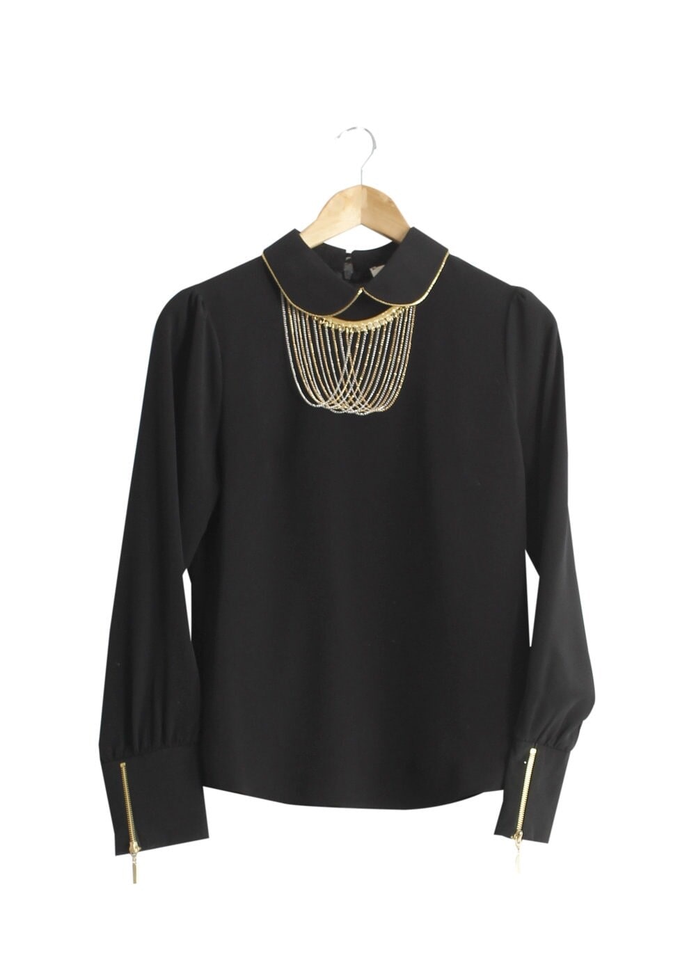 Vêtements hijab NOIR T 1150 Mataş  Bebe Yaka Kolyeli Bluz