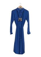 Vêtements hijab BLEU MARINE T 4507 Mataş Önden Düğmeli Kolyeli Tunik