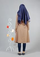 Vêtements hijab BEIGE T 4518 Mataş Pelerinli Kuşaklı Trench