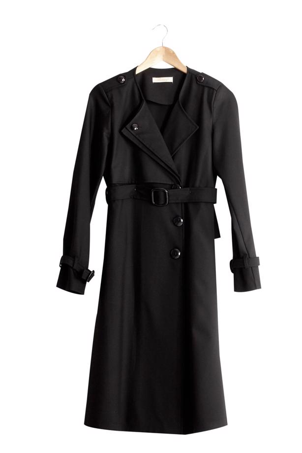 Vêtements hijab  T 4519 Mataş Kruvaze Yaka Kemerli Trench - TRENDTESETTÜR