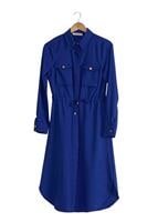 Vêtements hijab BLEU MARINE T 4532 Mataş  Erkek Yaka Bağcıklı Tunik