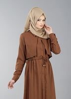 Vêtements hijab TABA T 4543 Mataş Pelerinli Bağcıklı Tunik