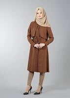 Vêtements hijab TABA T 4543 Mataş Pelerinli Bağcıklı Tunik