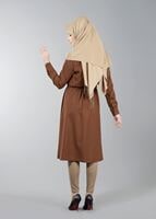 Vêtements hijab TABA T 4543 Mataş Pelerinli Bağcıklı Tunik