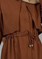 Vêtements hijab TABA T 4543 Mataş Pelerinli Bağcıklı Tunik