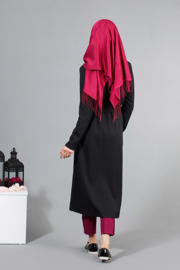 Vêtements hijab  T 4570 Mataş Torba Cepli Kuşaklı Trench - TRENDTESETTÜR