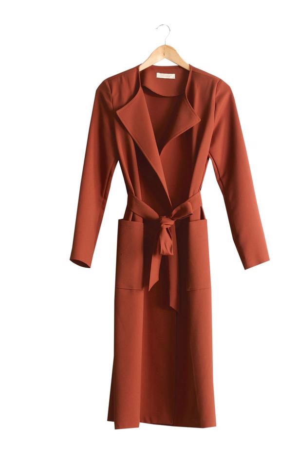 Vêtements hijab  T 4570 Mataş Torba Cepli Kuşaklı Trench - TRENDTESETTÜR