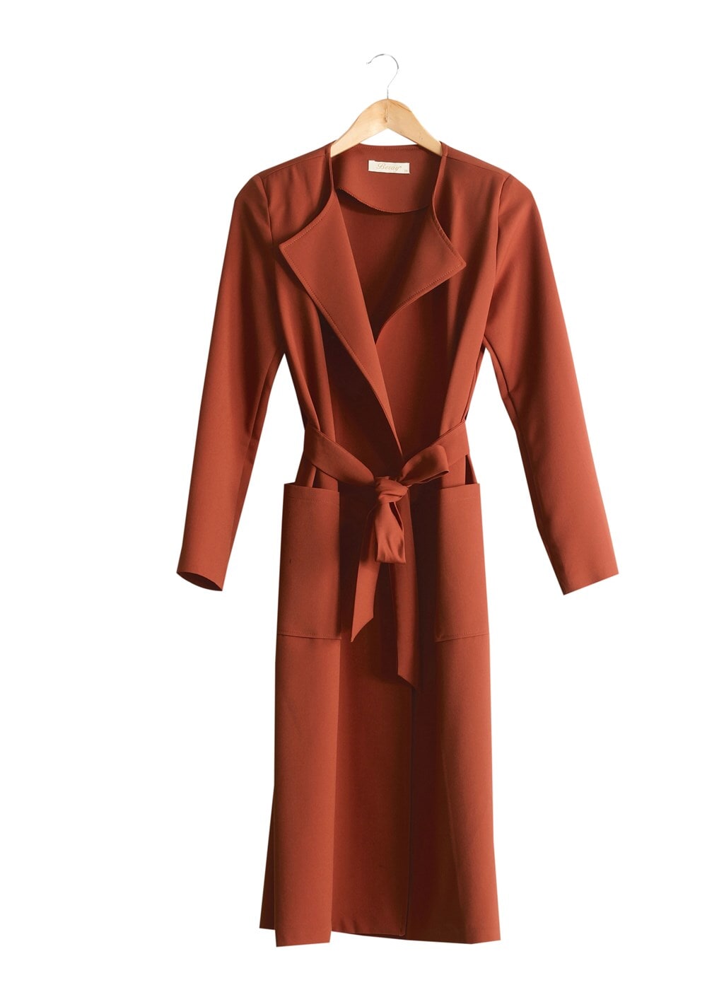 Vêtements hijab BRUN T 4570 Mataş Torba Cepli Kuşaklı Trench