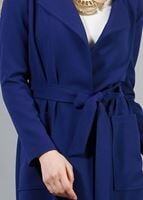 Vêtements hijab BLEU MARINE T 4570 Mataş Torba Cepli Kuşaklı Trench