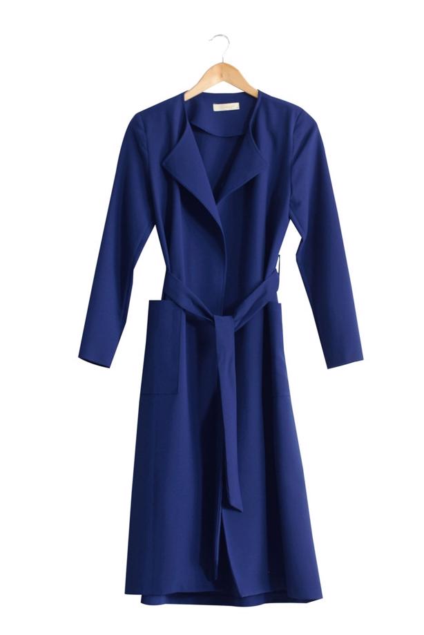 Vêtements hijab  T 4570 Mataş Torba Cepli Kuşaklı Trench - TRENDTESETTÜR