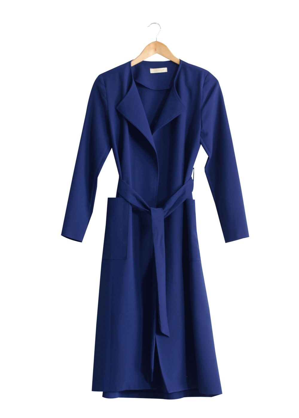 Vêtements hijab BLEU MARINE T 4570 Mataş Torba Cepli Kuşaklı Trench