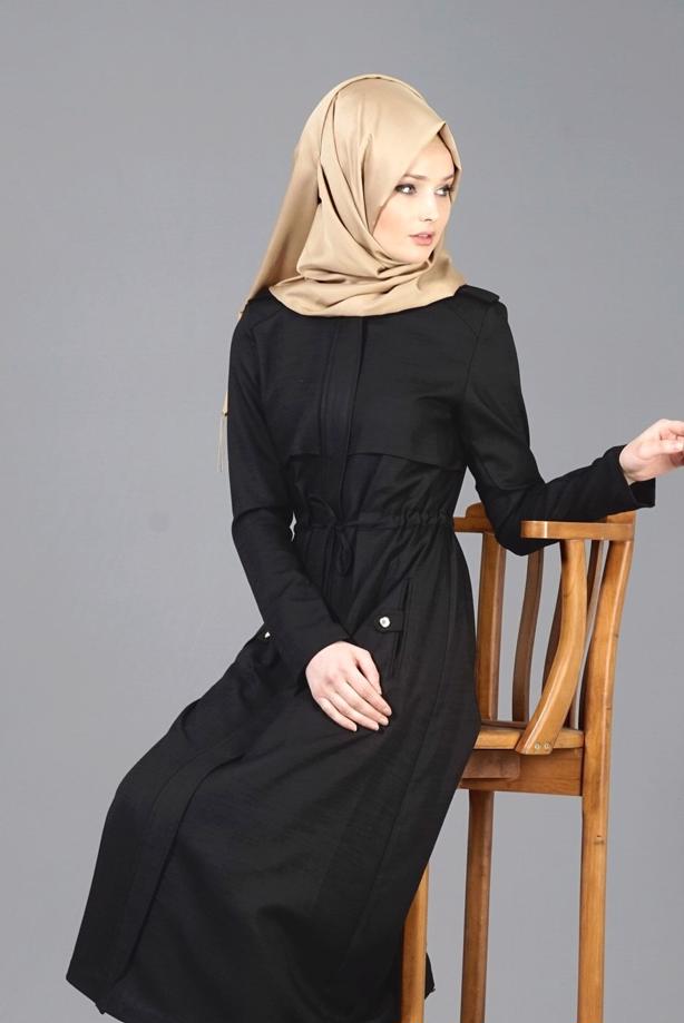 Vêtements hijab  T 4586 Mataş Pelerinli Trench - TRENDTESETTÜR