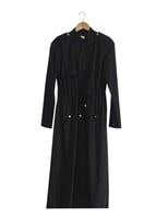 Hijab clothing BLACK T 4586 Mataş Pelerinli Trench