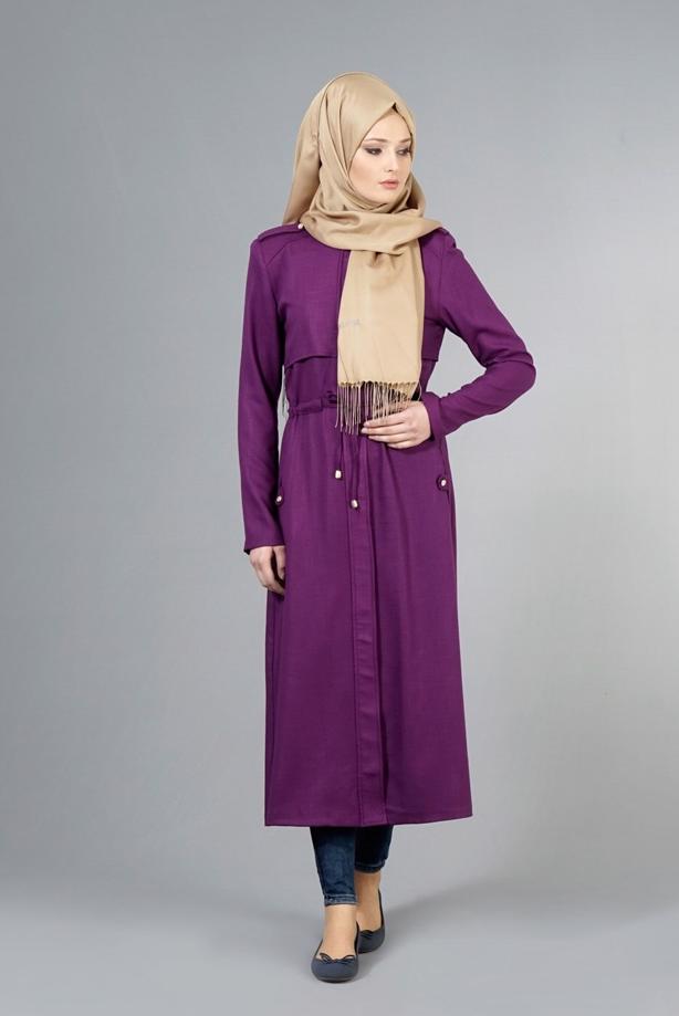 Vêtements hijab  T 4586 Mataş Pelerinli Trench - TRENDTESETTÜR