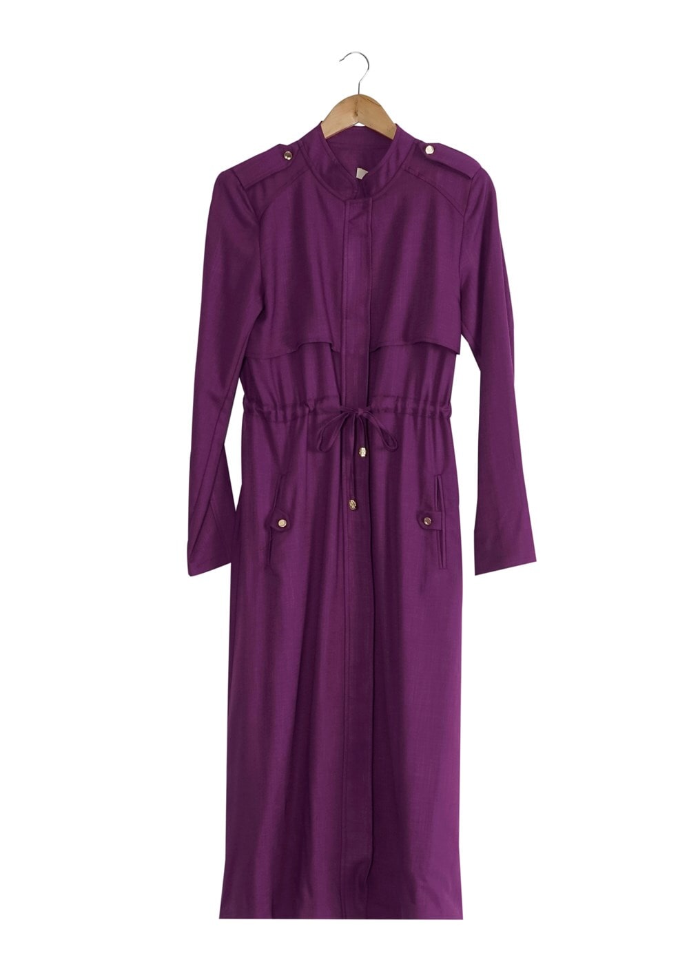 Vêtements hijab POURPRE T 4586 Mataş Pelerinli Trench