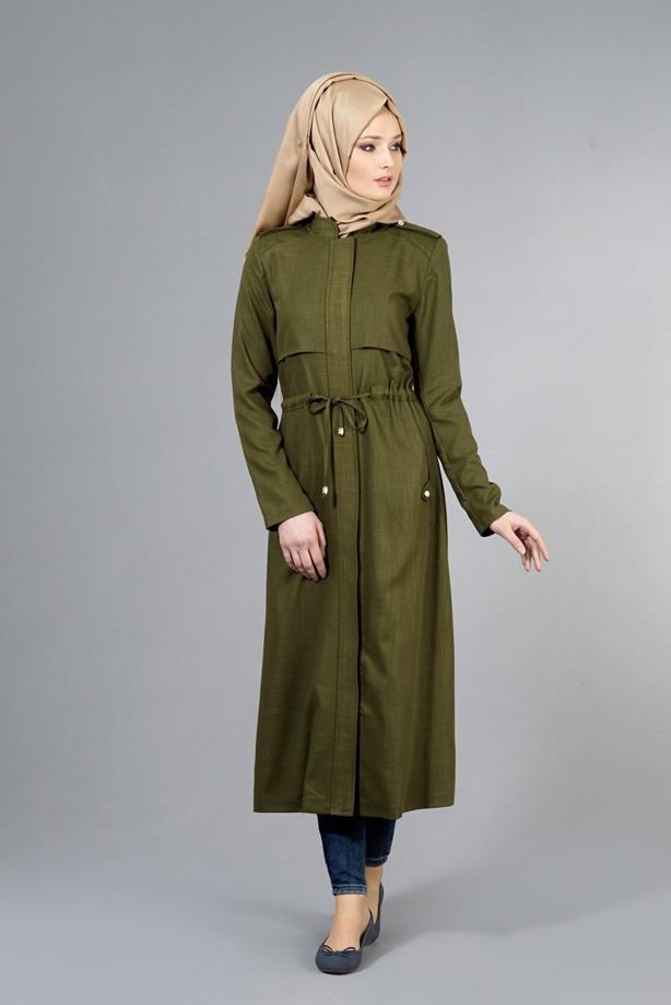 Vêtements hijab  T 4586 Mataş Pelerinli Trench - TRENDTESETTÜR