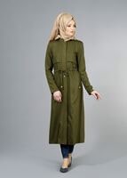 Vêtements hijab KAKI T 4586 Mataş Pelerinli Trench