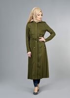 Vêtements hijab KAKI T 4586 Mataş Pelerinli Trench