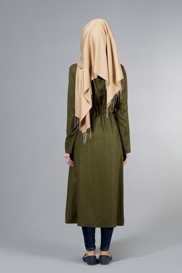 Vêtements hijab  T 4586 Mataş Pelerinli Trench - TRENDTESETTÜR