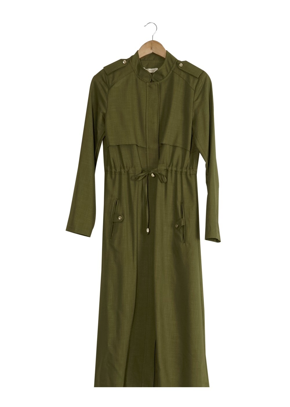 Vêtements hijab KAKI T 4586 Mataş Pelerinli Trench