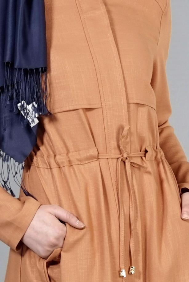 Vêtements hijab  T 4586 Mataş Pelerinli Trench - TRENDTESETTÜR