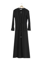 Vêtements hijab NOIR T 4591 Mataş Kapşonlu Fermuarlı Ferace