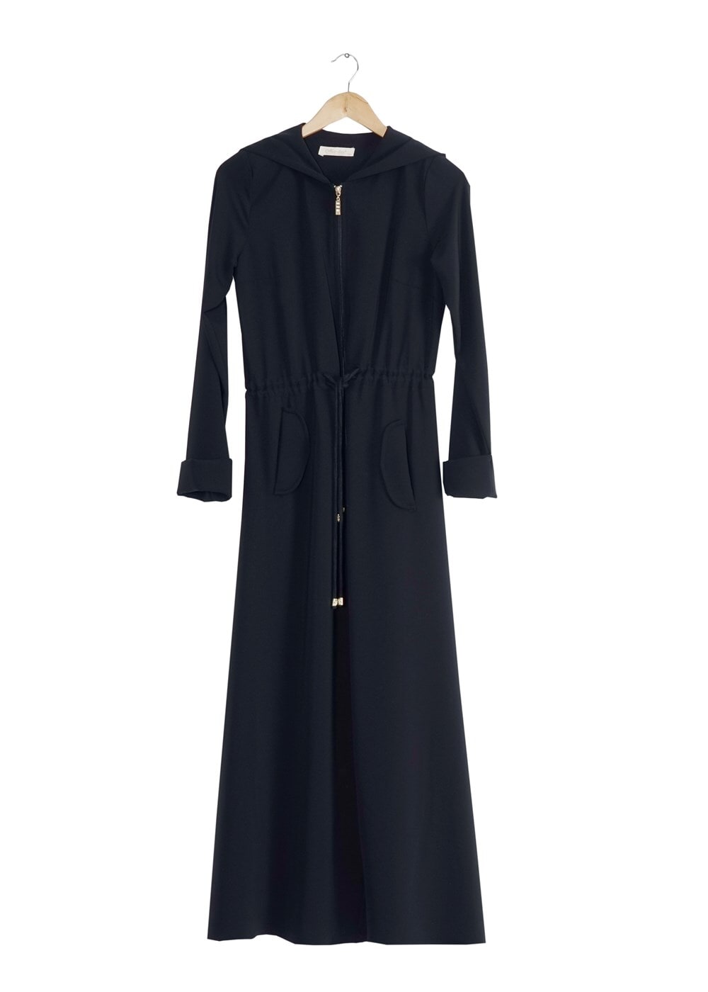 Vêtements hijab BLEU MARINE T 4591 Mataş Kapşonlu Fermuarlı Ferace