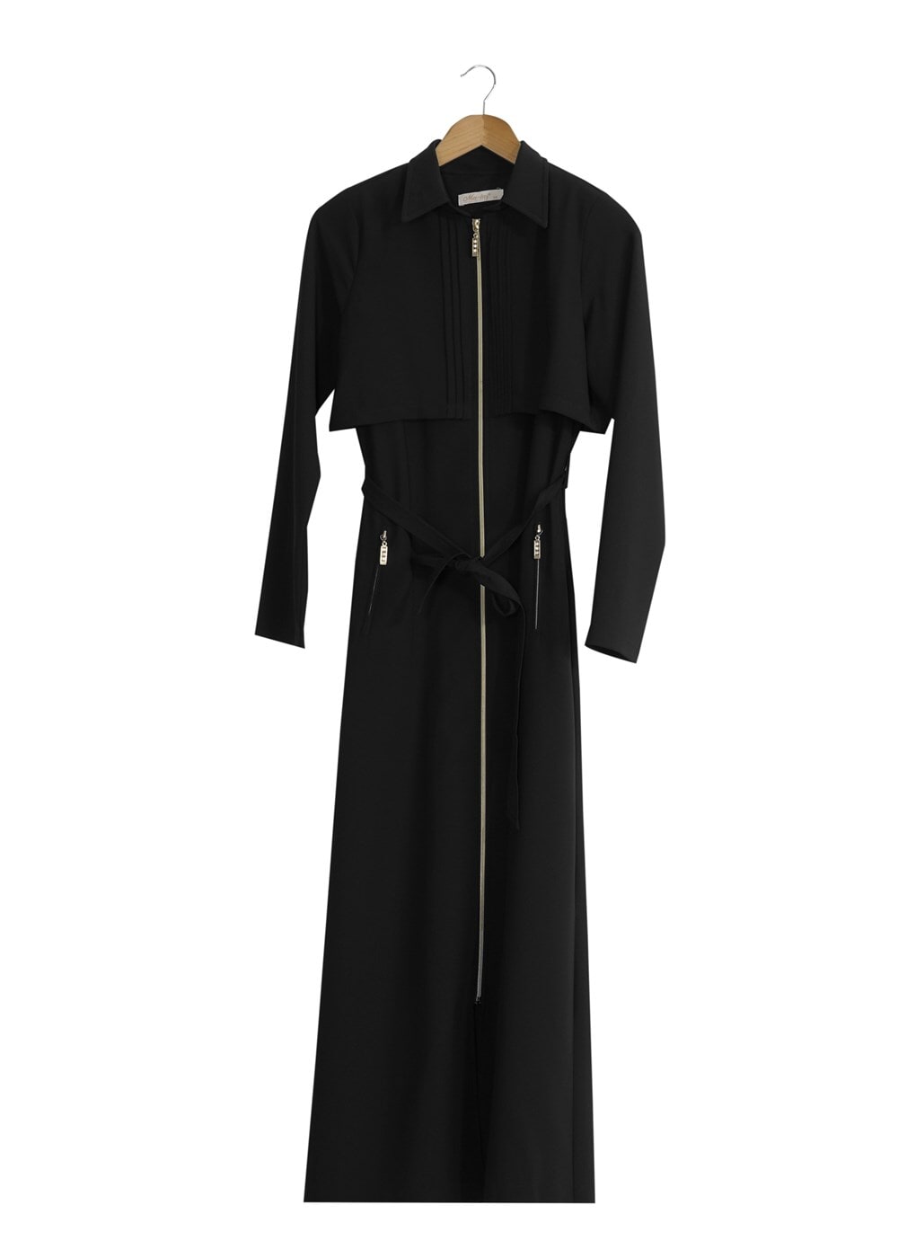 Vêtements hijab NOIR T 4597 Mataş  Erkek Yaka Fermuarlı Ferace