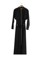 Vêtements hijab NOIR T 4597 Mataş  Erkek Yaka Fermuarlı Ferace