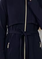 Vêtements hijab BLEU MARINE T 4597 Mataş  Erkek Yaka Fermuarlı Ferace