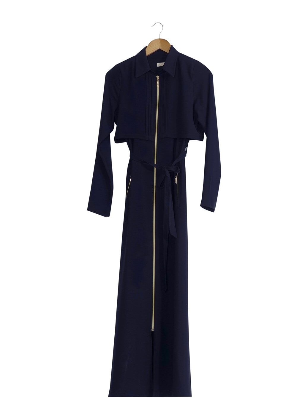 Vêtements hijab BLEU MARINE T 4597 Mataş  Erkek Yaka Fermuarlı Ferace