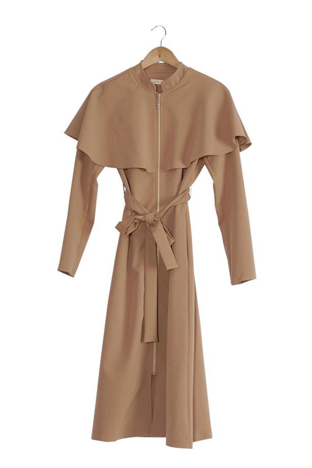 Vêtements hijab  T 4600 Mataş Pelerinli Hakim Yaka Trench - TRENDTESETTÜR